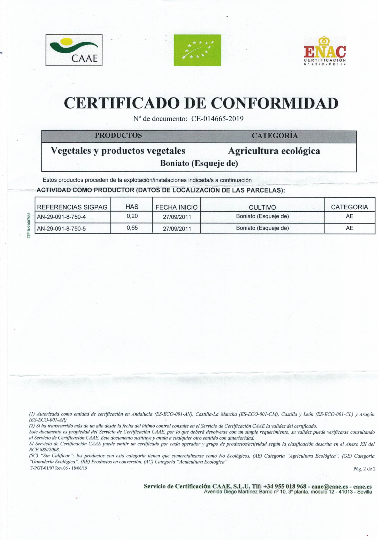 Certifikát o zhode - časť 2.